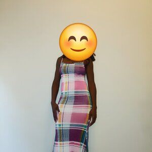 Plaid maxi dress